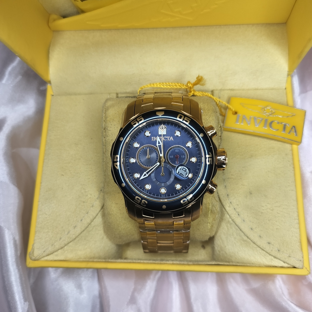 Invicta Pro Diver 0073 Men’s Gold Stainless Steel Chronograph Watch